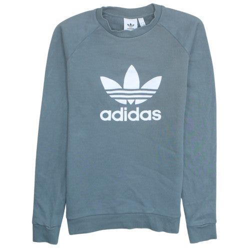 adidas Men's Grey Pullover Sweatshirt S Regular Fit Crew Neck