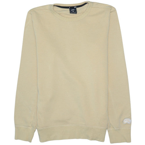 Nike SB Men's Beige XS Crew Neck Fleece Pullover Sweatshirt