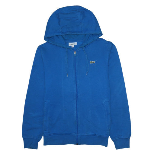 Lacoste Sport Boys Blue Full Zip Hoodie Size Small Cotton Blend