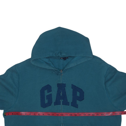 GAP Mens Blue Full Zip Hoodie XXL Fleece Logo Sweatshirt