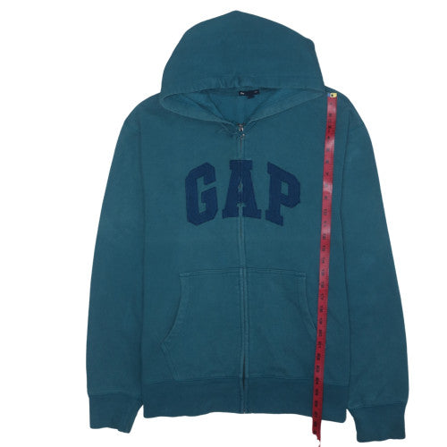 GAP Mens Blue Full Zip Hoodie XXL Fleece Logo Sweatshirt