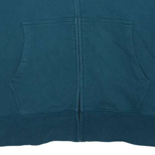 GAP Mens Blue Full Zip Hoodie XXL Fleece Logo Sweatshirt