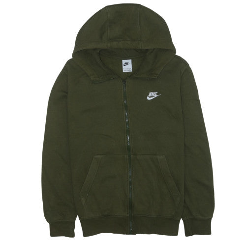 Nike Men's Green Full Zip Hoodie M Regular Fit Sportswear