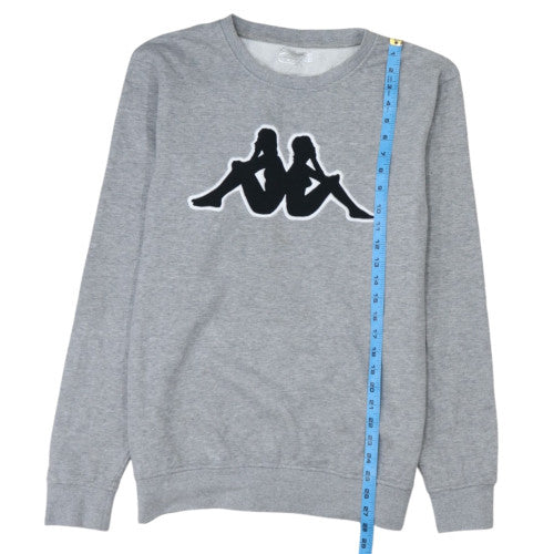 Kappa Mens Grey XL Logo Crew Neck Fleece Sweatshirt