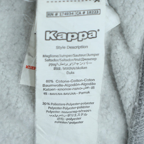 Kappa Mens Grey XL Logo Crew Neck Fleece Sweatshirt