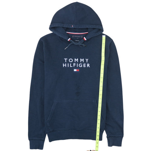 Tommy Hilfiger Men’s Blue Embroidered Logo Pullover Hoodie M
