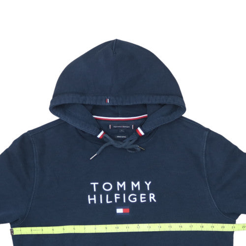 Tommy Hilfiger Men’s Blue Embroidered Logo Pullover Hoodie M