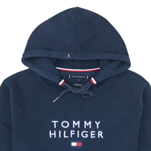 Tommy Hilfiger Men’s Blue Embroidered Logo Pullover Hoodie M