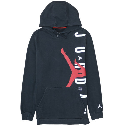 Jordan Men's Black Pullover Hoodie L Graphic Logo Sportswear
