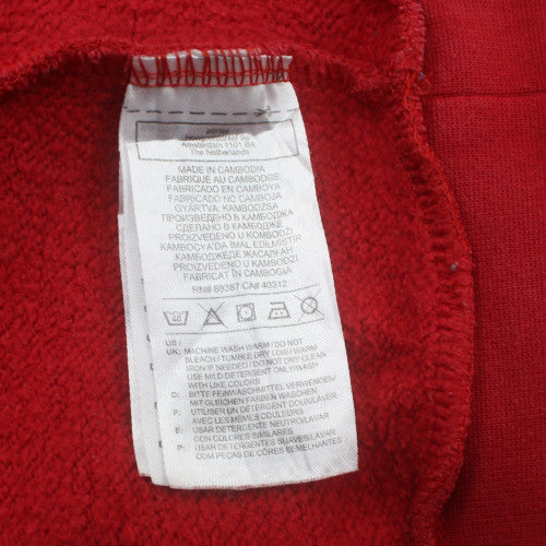 Adidas Men’s Red Pullover Hoodie Size L Sports Fleece