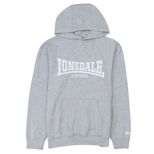Lonsdale Men’s Grey Pullover Hoodie M Regular Fit Sports Style