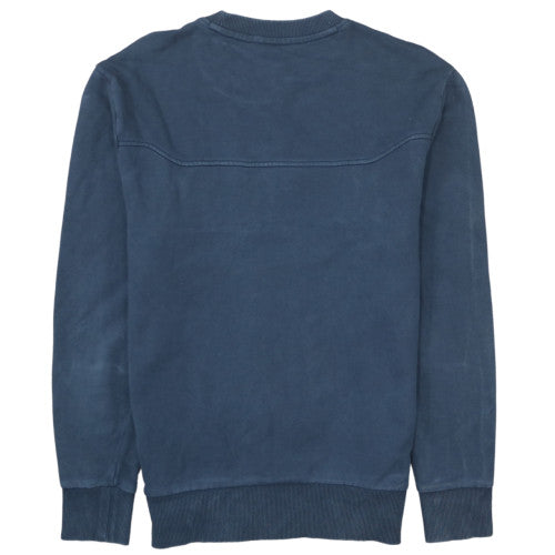 Hugo Boss Men's Blue Crew Neck Logo Sweatshirt Size M