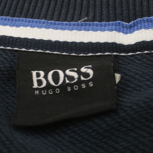 Hugo Boss Men's Blue Crew Neck Logo Sweatshirt Size M