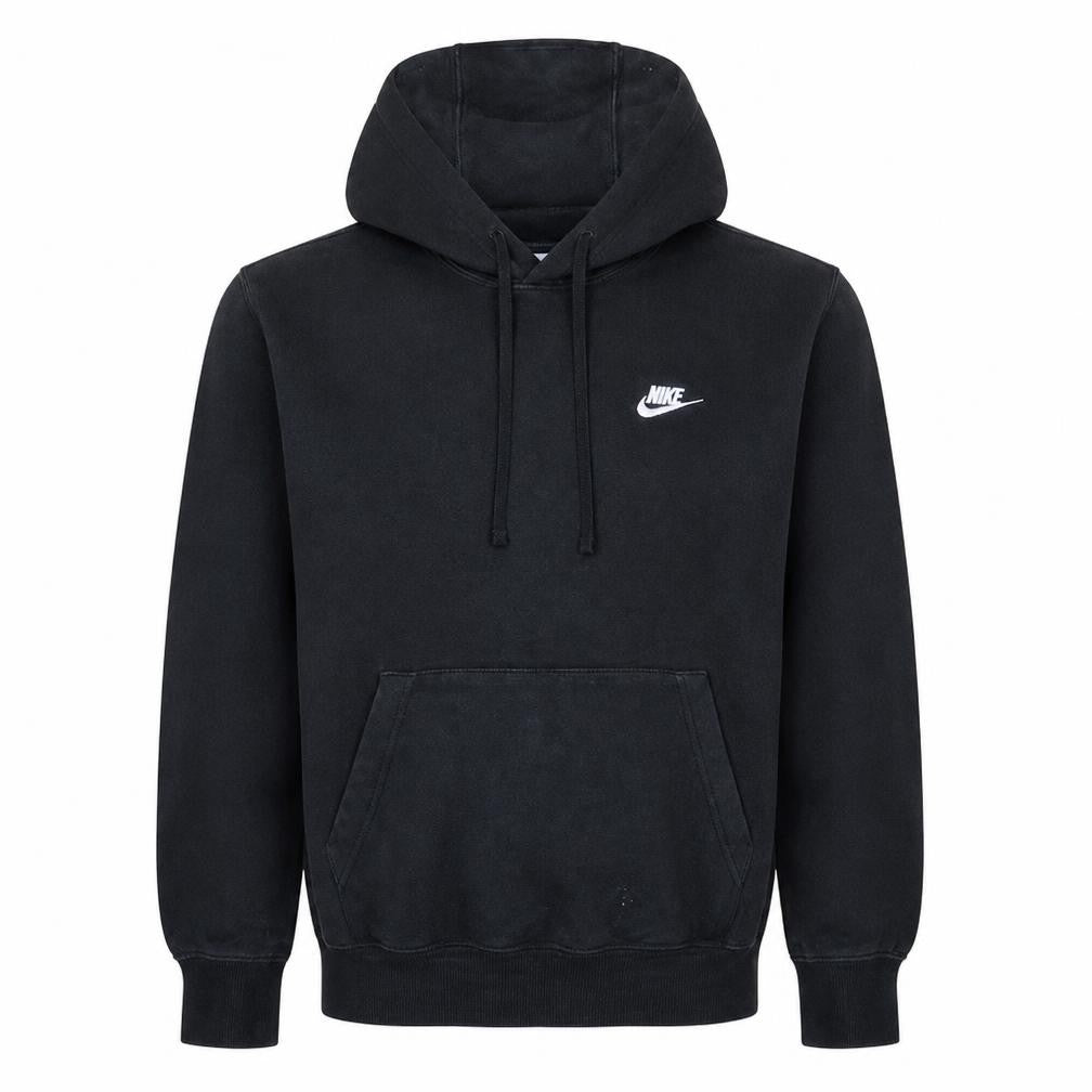 Front view of Nike Men's Black Pullover Hoodie Small Regular Fit Fleece