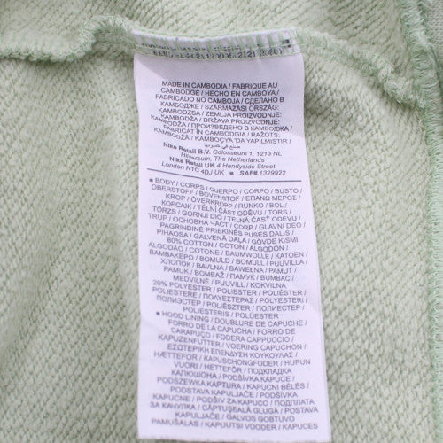 Nike Men's Green Pullover Hoodie L Logo Fleece Sweatshirt