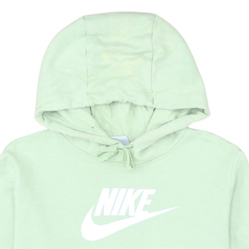 Nike Men's Green Pullover Hoodie L Logo Fleece Sweatshirt