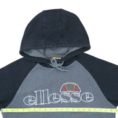 Ellesse Mens Grey Pullover Hoodie M Embroidered Logo Sportswear