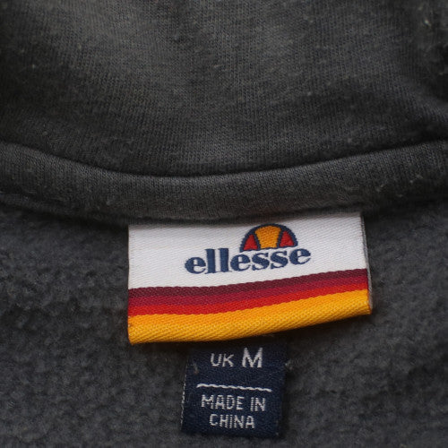 Ellesse Mens Grey Pullover Hoodie M Embroidered Logo Sportswear