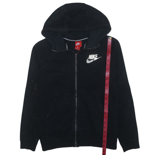 Nike Womens Black Full Zip Hoodie M Logo Graphic Style