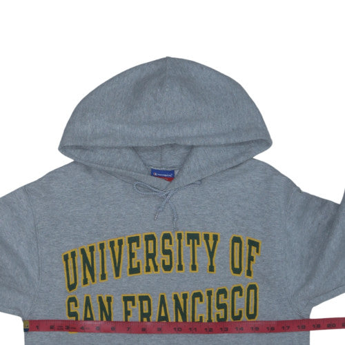 Champion Men's Grey Pullover Hoodie S University College Sports Style