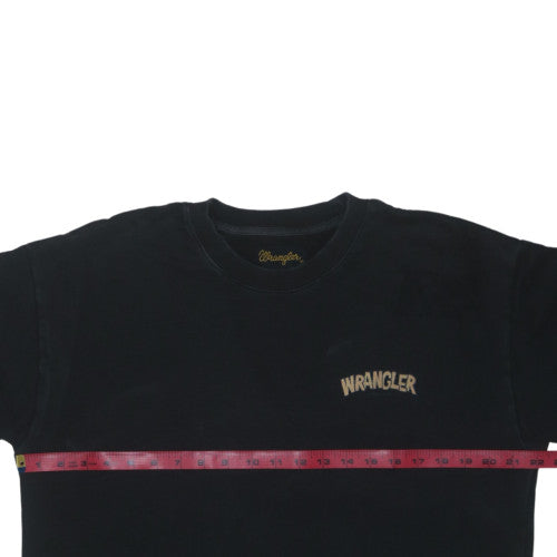 Wrangler Men's Black Small Graphic Retro Cotton Sweatshirt