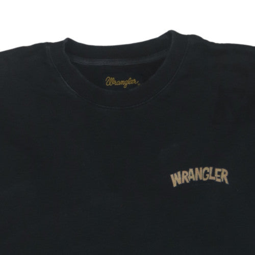 Wrangler Men's Black Small Graphic Retro Cotton Sweatshirt
