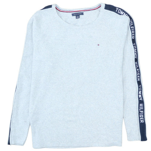 Tommy Hilfiger Men's Grey XL Crew Neck Logo Knit Jumper