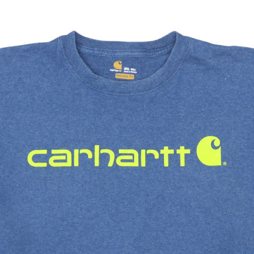 Carhartt Men's Blue 2XLT Original Fit Logo T-Shirt