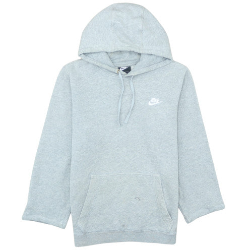 Nike Men’s Grey Pullover Hoodie S Regular Fit Fleece Logo Sportswear