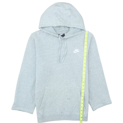 Nike Men’s Grey Pullover Hoodie S Regular Fit Fleece Logo Sportswear
