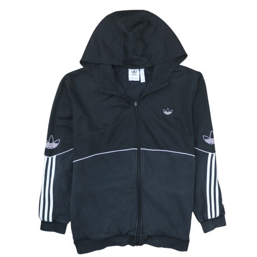Adidas Men's Black XL Full Zip Hoodie Sweatshirt with Hood
