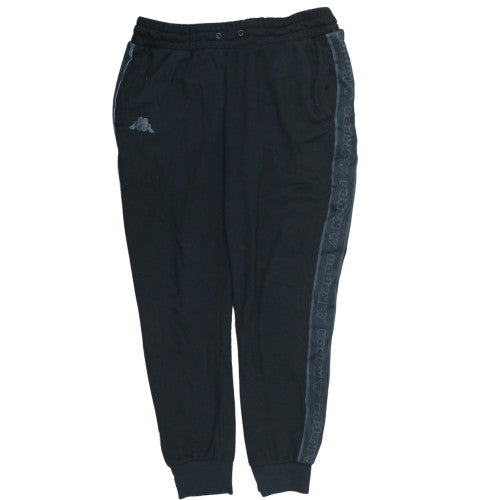 Kappa Men's Black XL Jogger Trousers with Side Stripe
