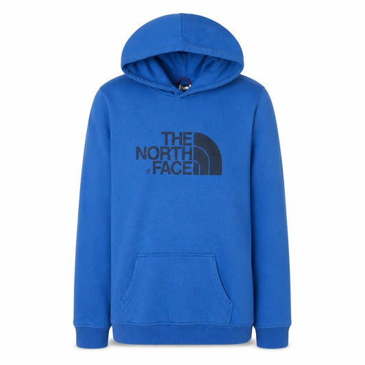 The North Face Boys Blue XL Pullover Hoodie 100% Cotton Logo Print