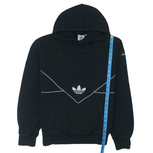 adidas Mens Black Medium Pullover Hoodie with Logo Detail