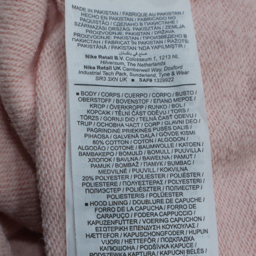 Nike Womens Pink Pullover Hoodie Medium Cotton Blend Casual