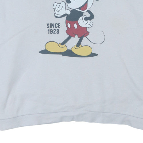 Kiabi Disney Womens White Mickey Mouse Pullover Hoodie XL