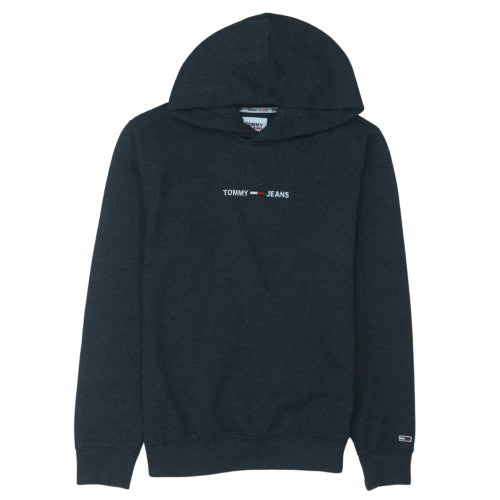Tommy Jeans Men’s Black Small Pullover Hoodie with Logo