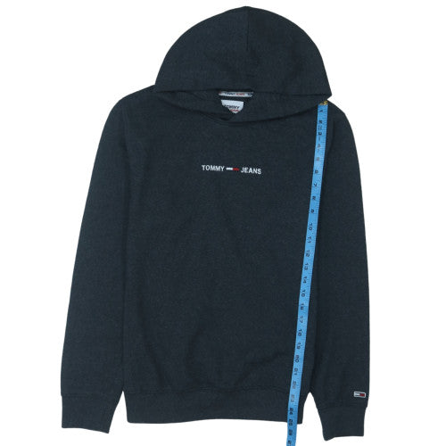 Tommy Jeans Men’s Black Small Pullover Hoodie with Logo