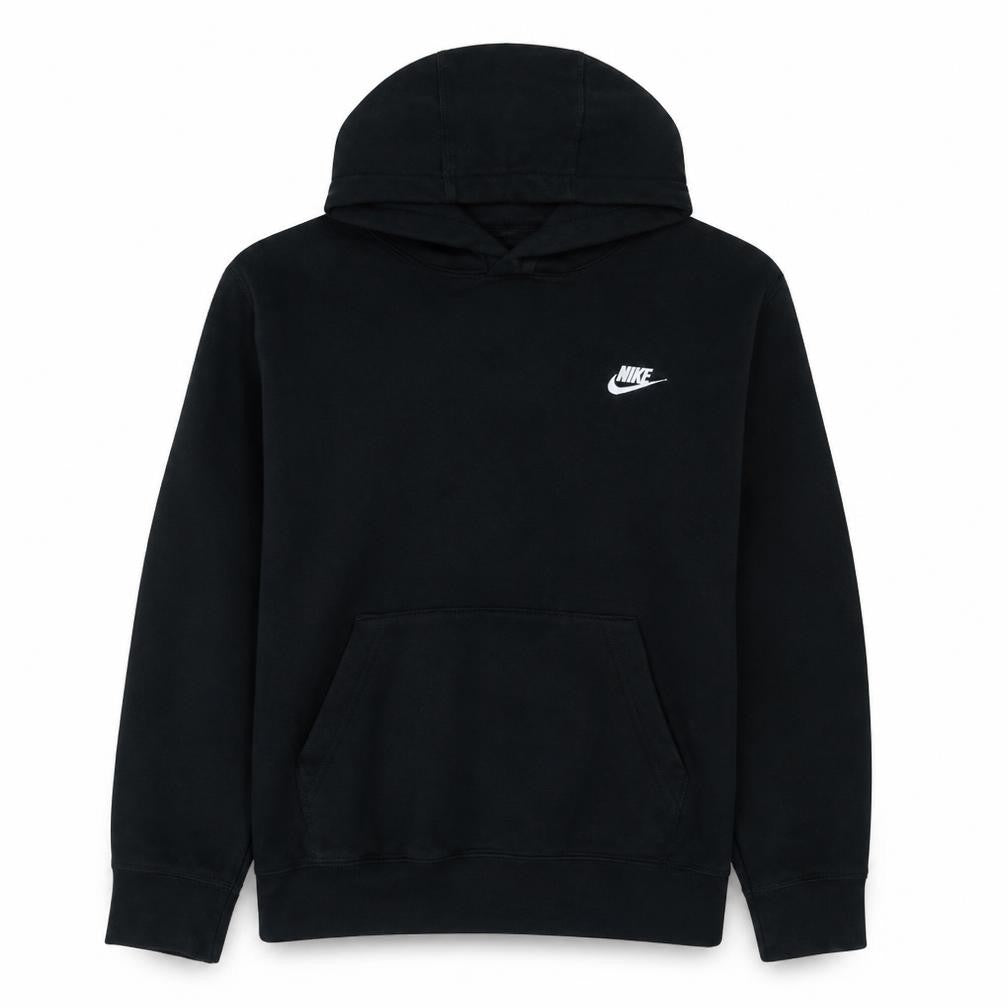 Front view of Nike women’s black medium pullover hoodie sweatshirt