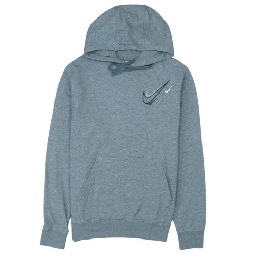 Nike Men's Grey Pullover Hoodie M Regular Fit Sports Fleece