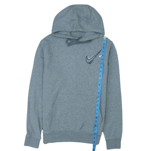 Nike Men's Grey Pullover Hoodie M Regular Fit Sports Fleece