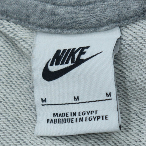 Nike Men's Grey Pullover Hoodie M Regular Fit Sports Fleece