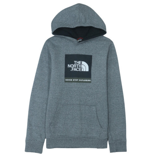 The North Face Boys Grey XL Pullover Hoodie with Logo Graphic