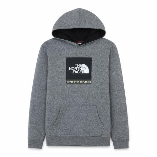 The North Face Boys Grey XL Pullover Hoodie with Logo Graphic