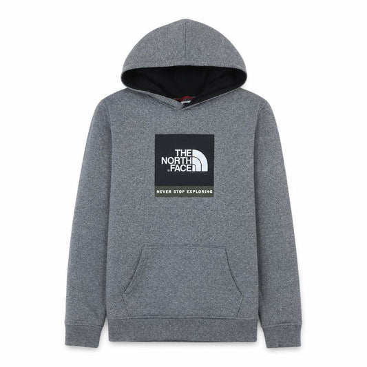 The North Face Boys Grey XL Pullover Hoodie with Logo Graphic