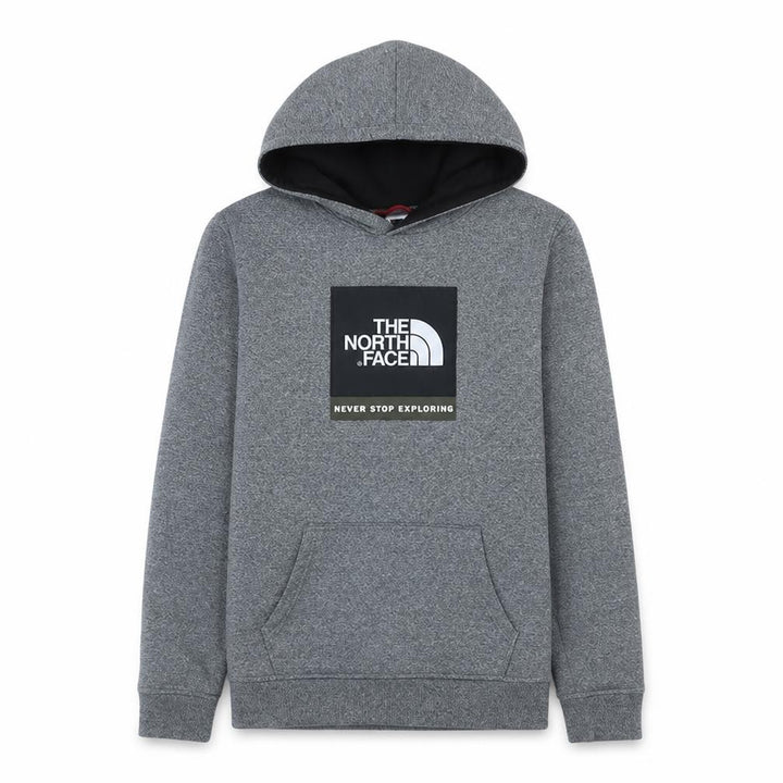The North Face Boys Grey XL Pullover Hoodie with Logo Graphic
