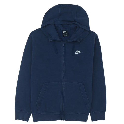 Nike Men's Blue Full Zip Hoodie L Fleece Sweatshirt