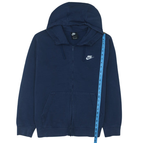 Nike Men's Blue Full Zip Hoodie L Fleece Sweatshirt
