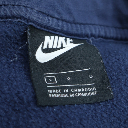 Nike Men's Blue Full Zip Hoodie L Fleece Sweatshirt