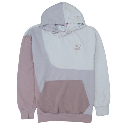 Puma Womens Multicoloured Pullover Hoodie Size M Colourblock Cotton